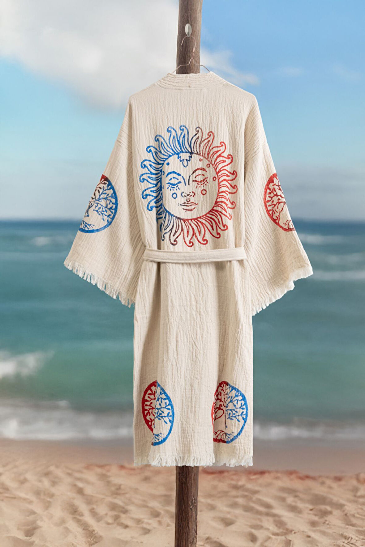 Varol Organik %100 Pamuk Kimono Yaka Sabalık Bornoz - Dualis