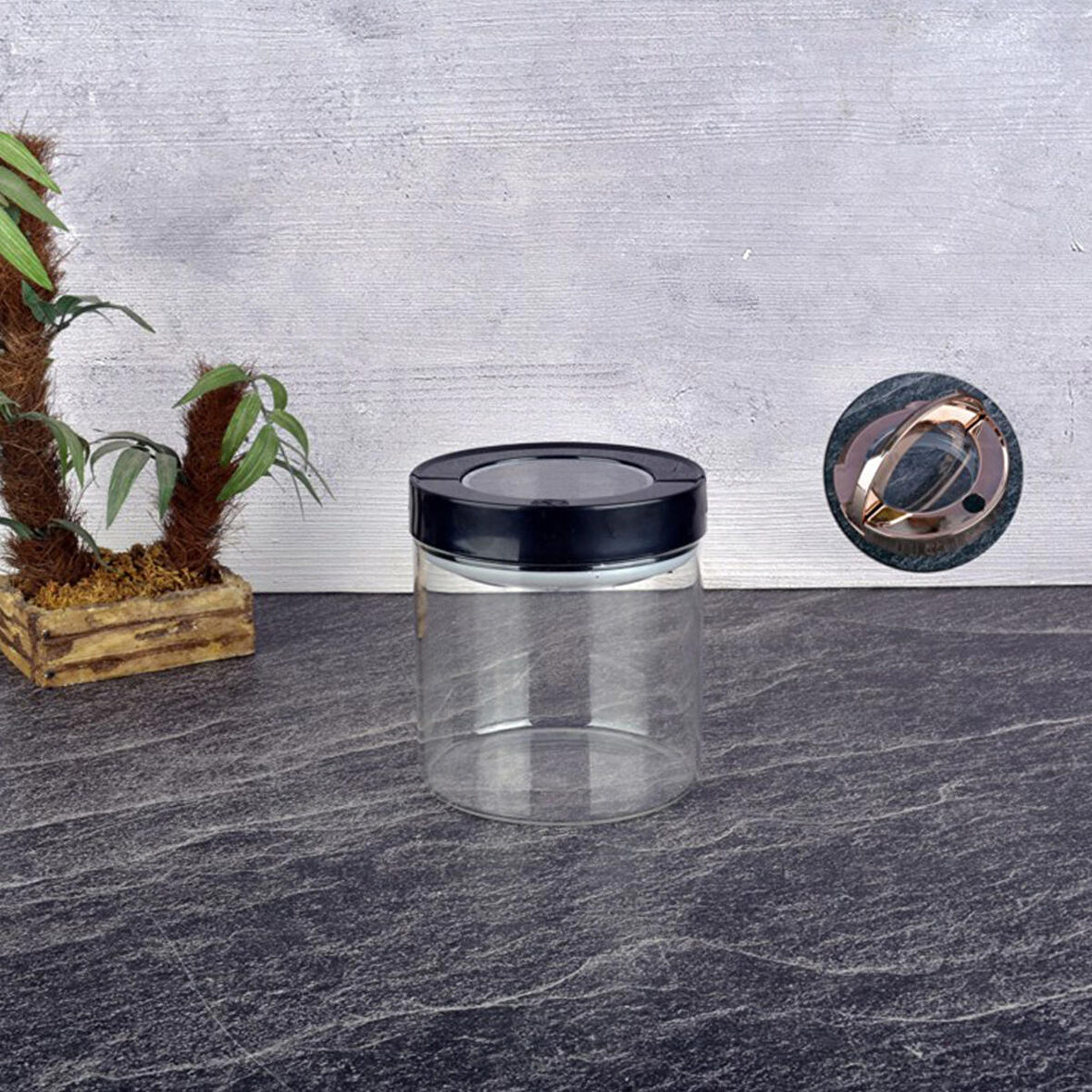 Tohana Siyah Vakumlu Kavanoz 850 ml