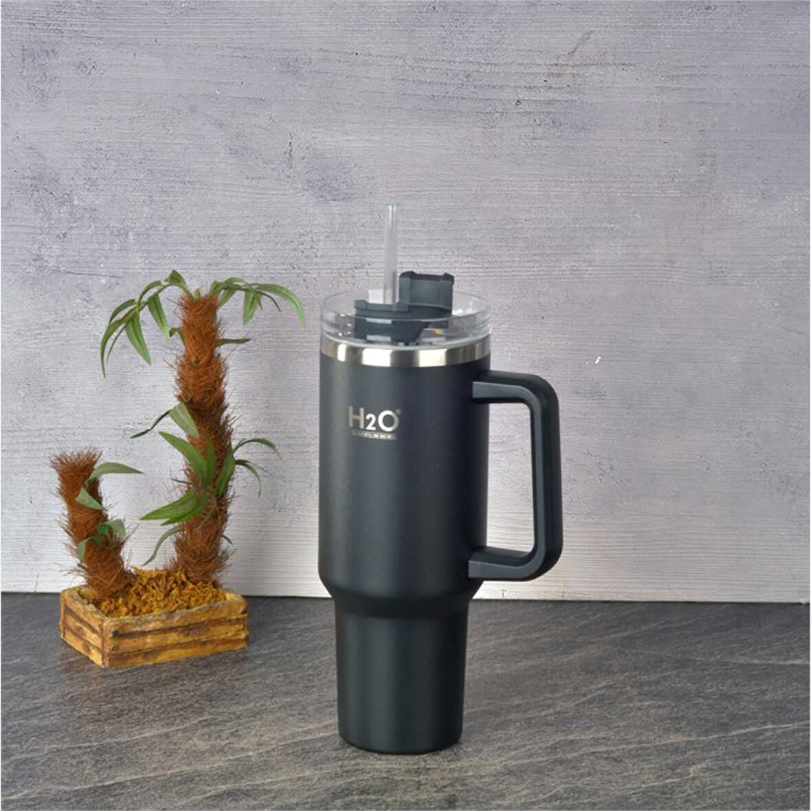 Tohana Termos Pipetli Maxi Kupa Siyah 1200 ml