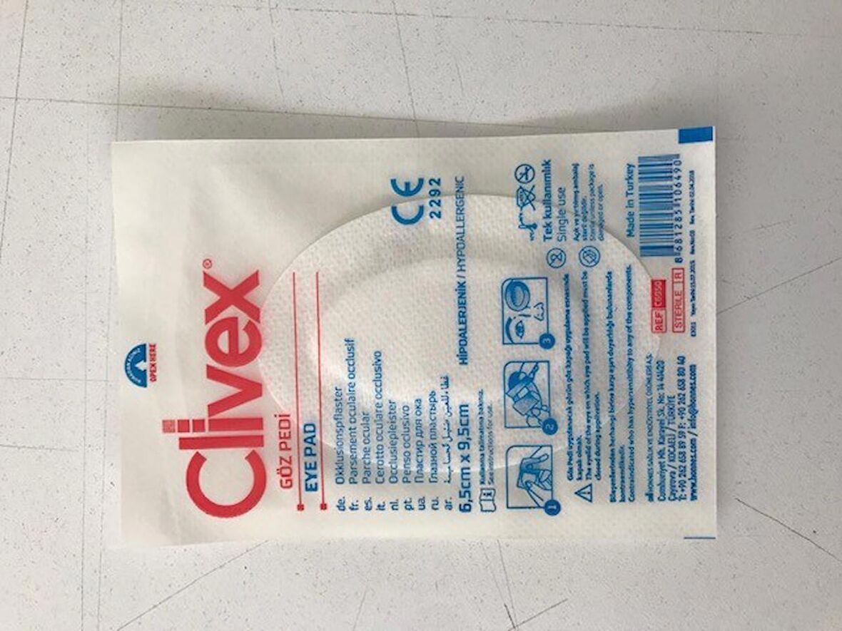 Clivex Steril Göz pedi 6,5cm*9,5cm