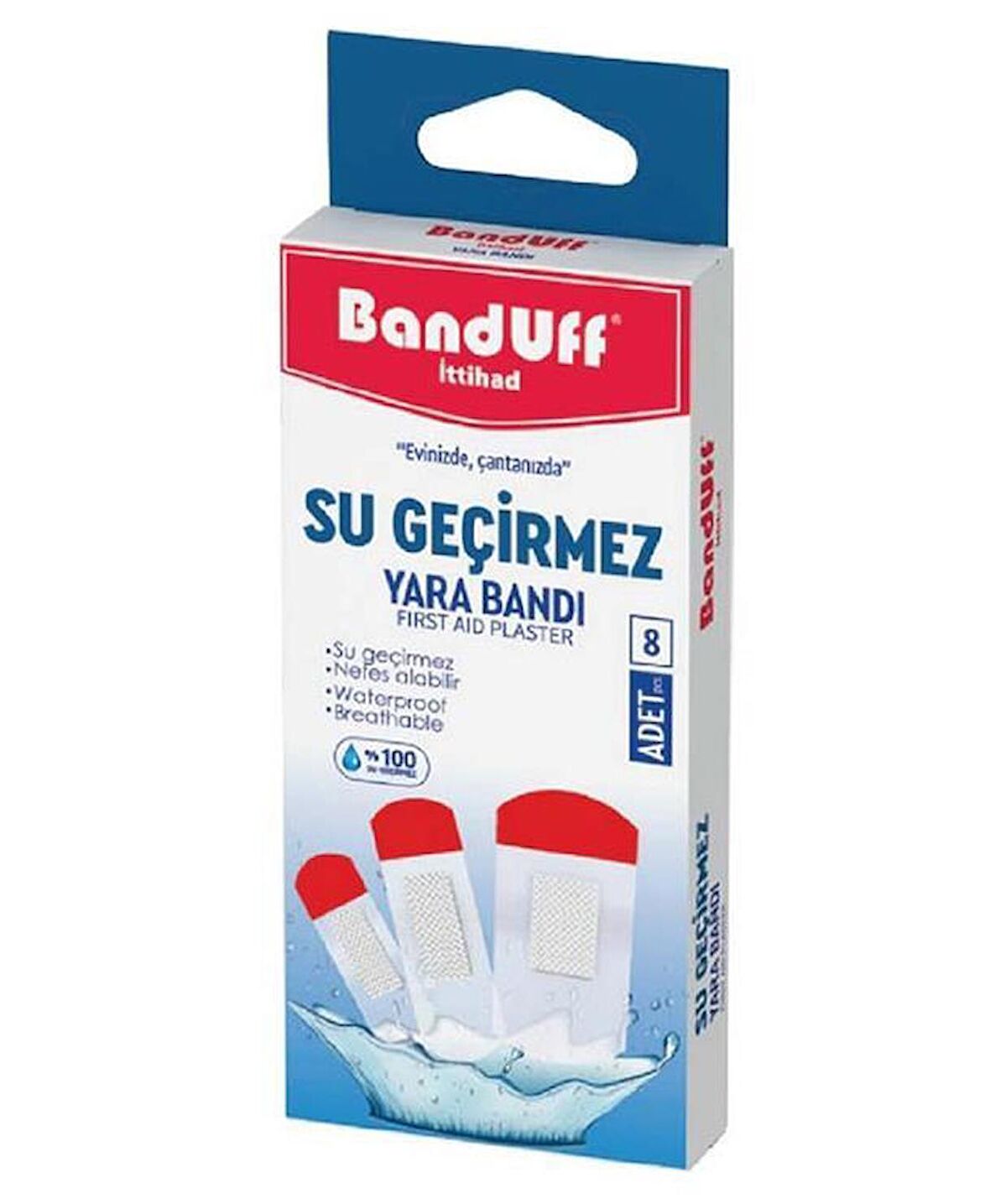 Banduff Yara Bandı Su Geçirmez 8'li