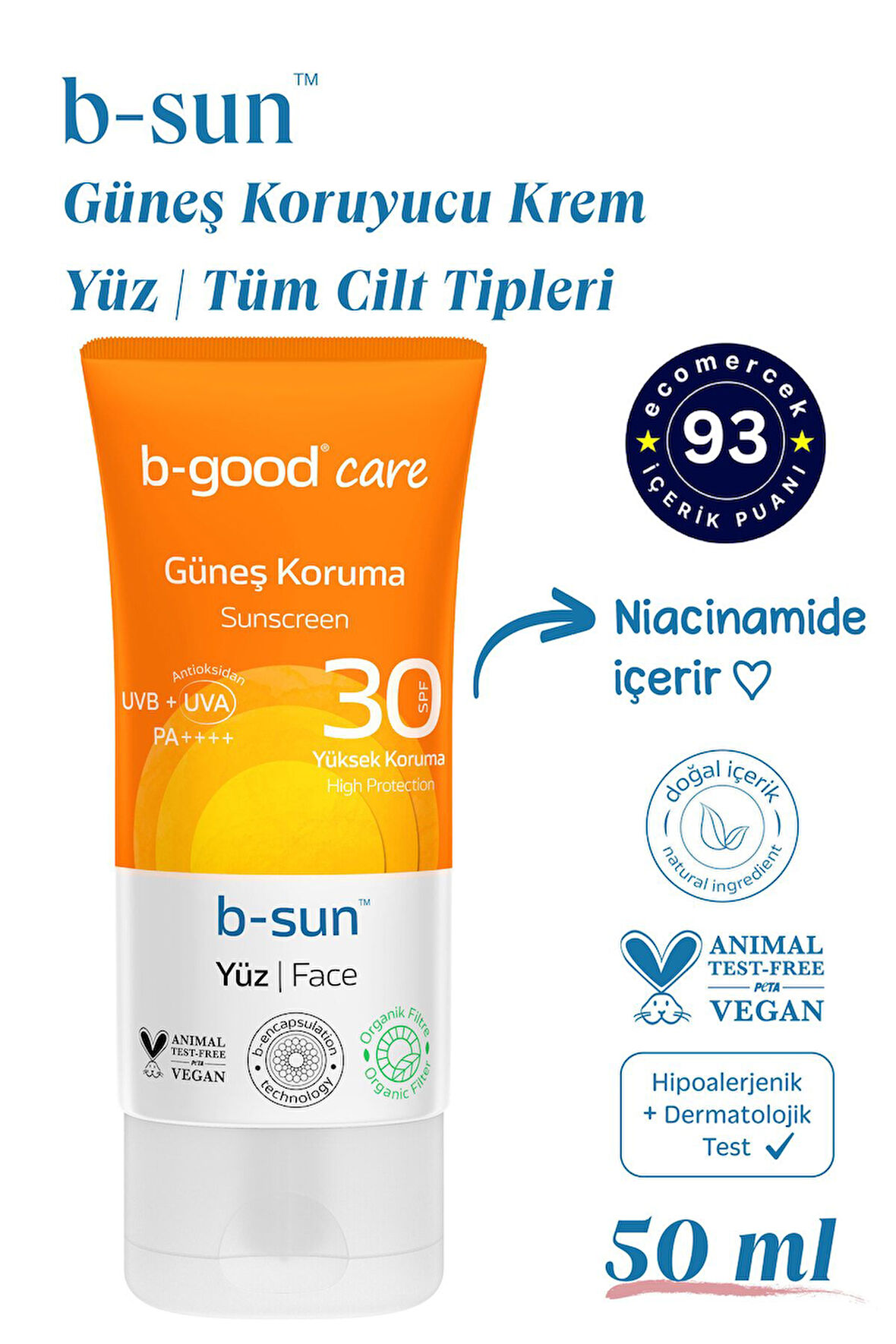 B GOOD CARE SPF 30 YÜZ FLUID 50 ML