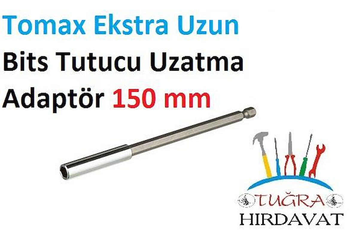 Tomax Manyetik Mıknatıs Bits Uzatma Adaptörü 150mm Ekstra Uzun