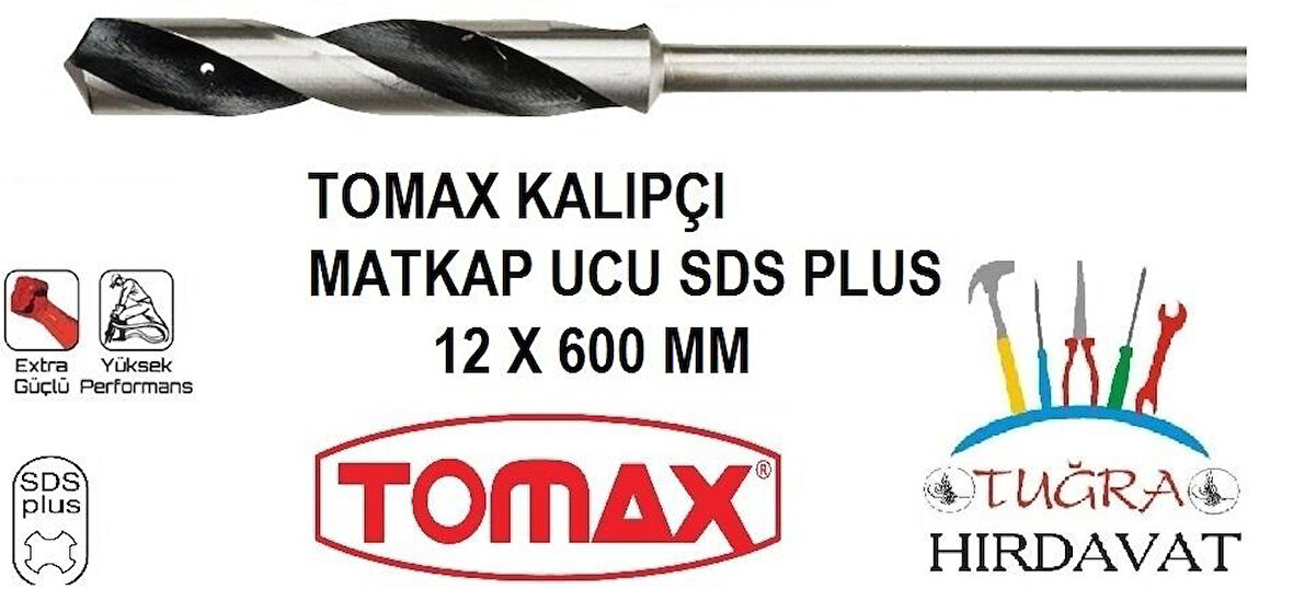 Tomax Sds Plus İnşaat Kalıpçı Matkap Ucu 12x600