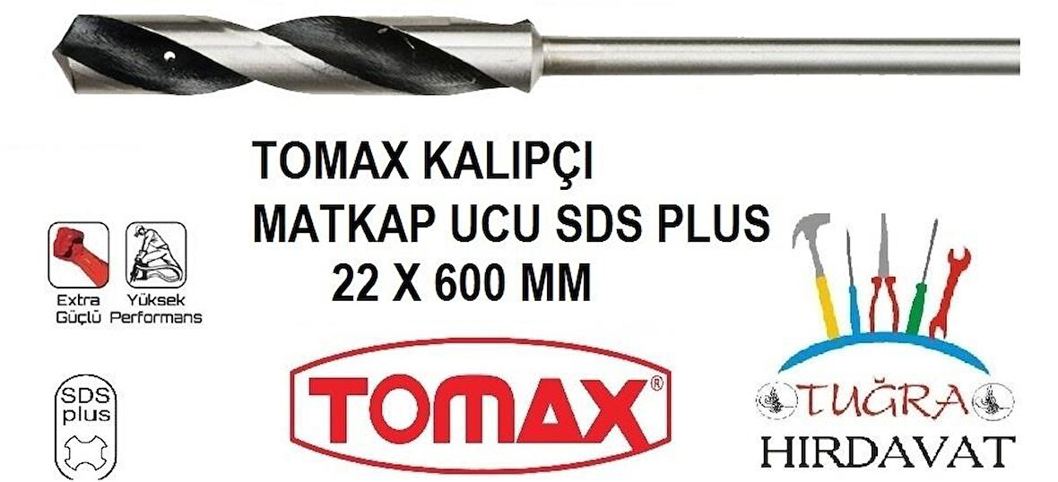 Tomax Sds Plus İnşaat Kalıpçı Matkap Ucu 22x600 