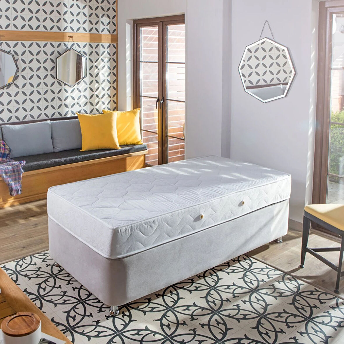 Minar Yağmur Tek Kişilik Ort Yatak 90x190