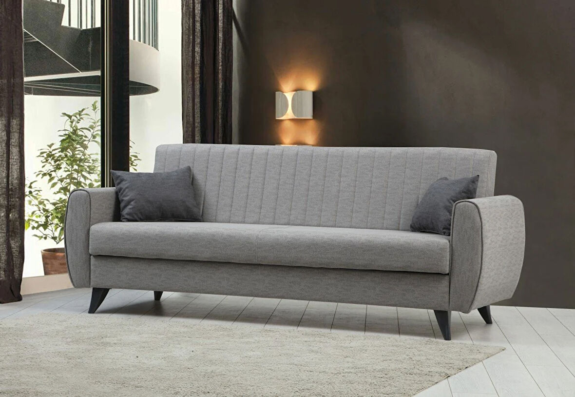 Alkon Üçlü Koltuk Açık Gri