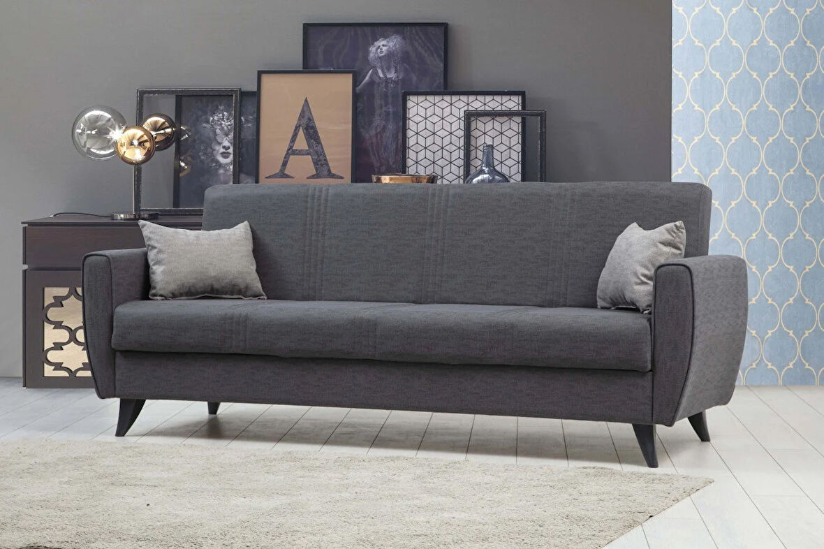 Zaden Üçlü Koltuk Koyu Gri