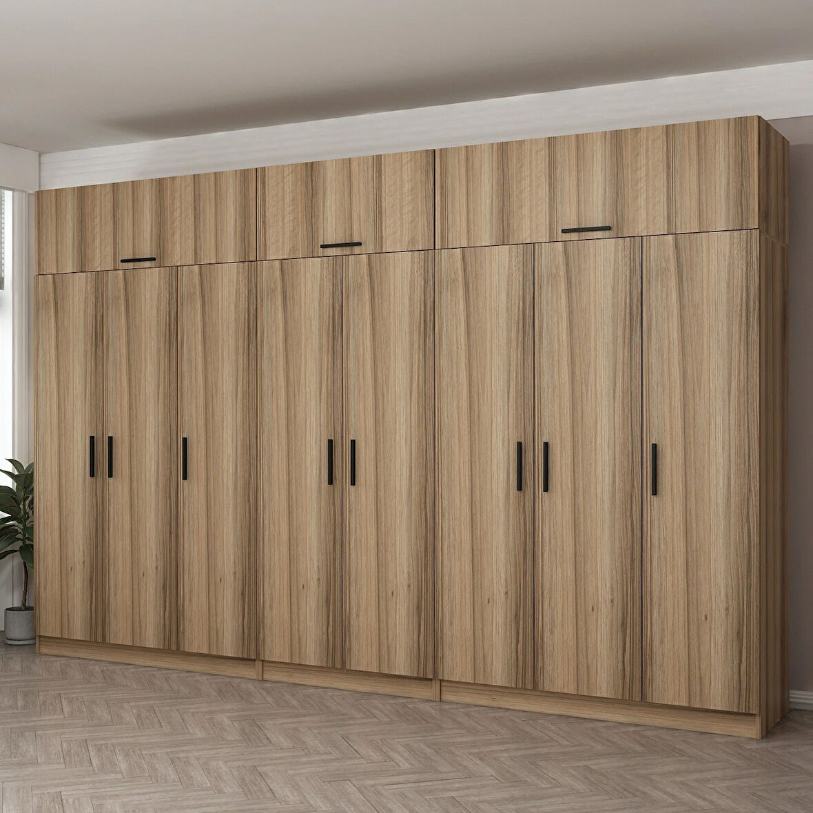 Kale 8 Kapaklı 4 Ç Dolap Ve Yüklük Dore 255CM