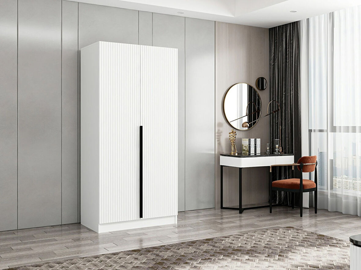 Kale Plus 2 Mebran Kapaklı Dolap Beyaz Mebran 210CM