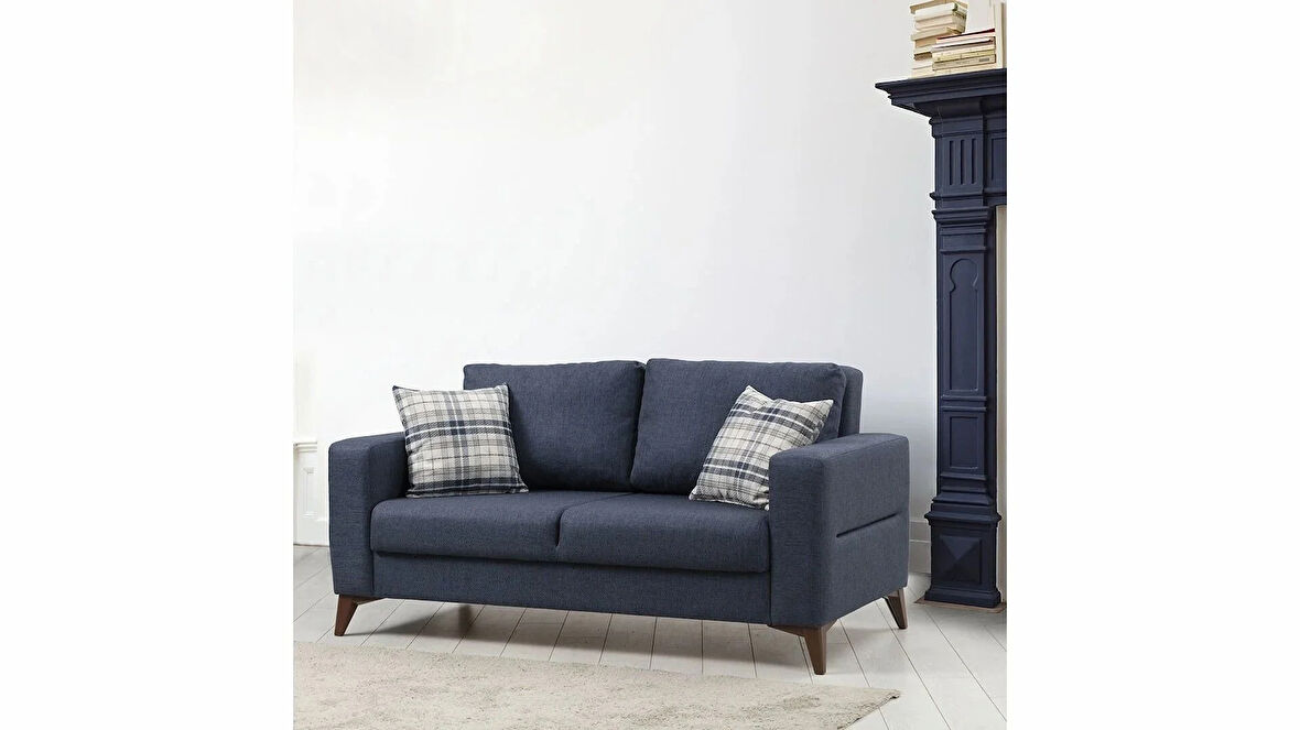 Kristal 2'li Koltuk Lacivert