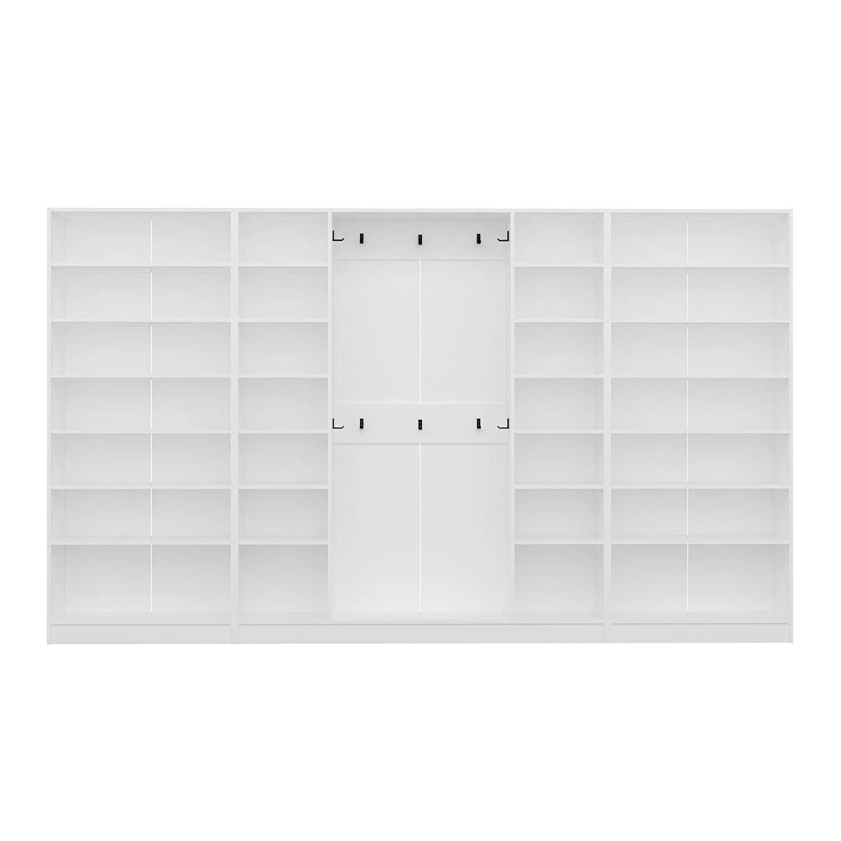 Minar Kale210 8 Kapaksız 6 Bölme Raf Portmanto Beyaz