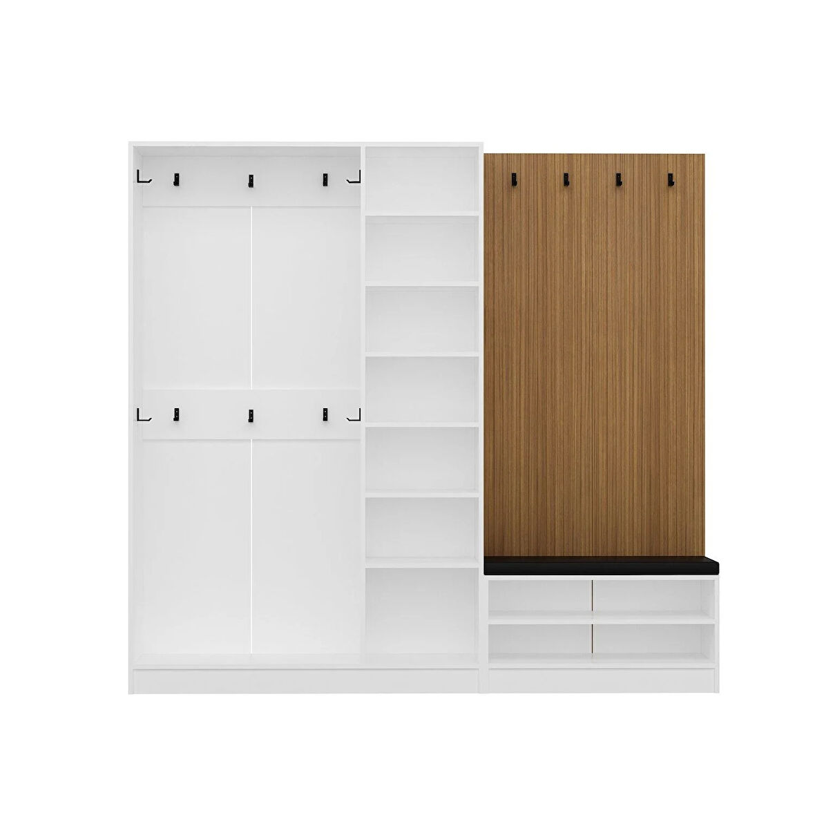 Minar Kale Dekor Panel 1 Bölme Raf Portmanto + Ayk Mnd Byz 3 Kapaksız