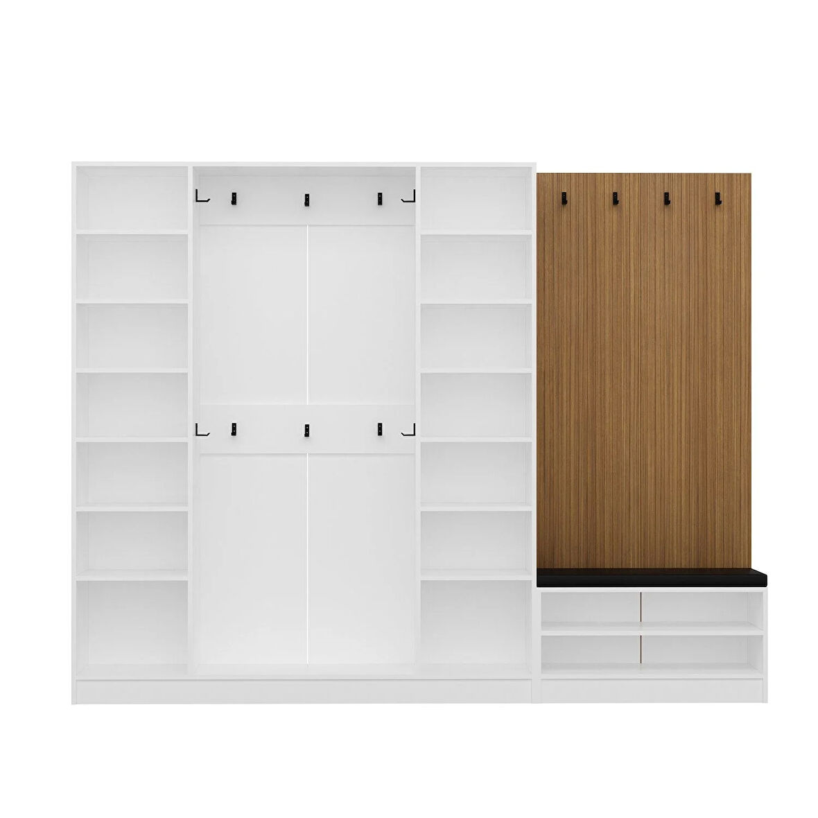 Kale Dekor Panel 2 Bölme Raf Portmanto+Ayk Mind Byz 4 Kapaksız