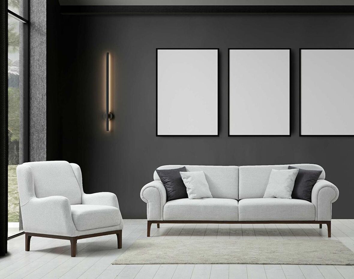 London 3+1 Berjer Koltuk Takımı Ares Beyaz