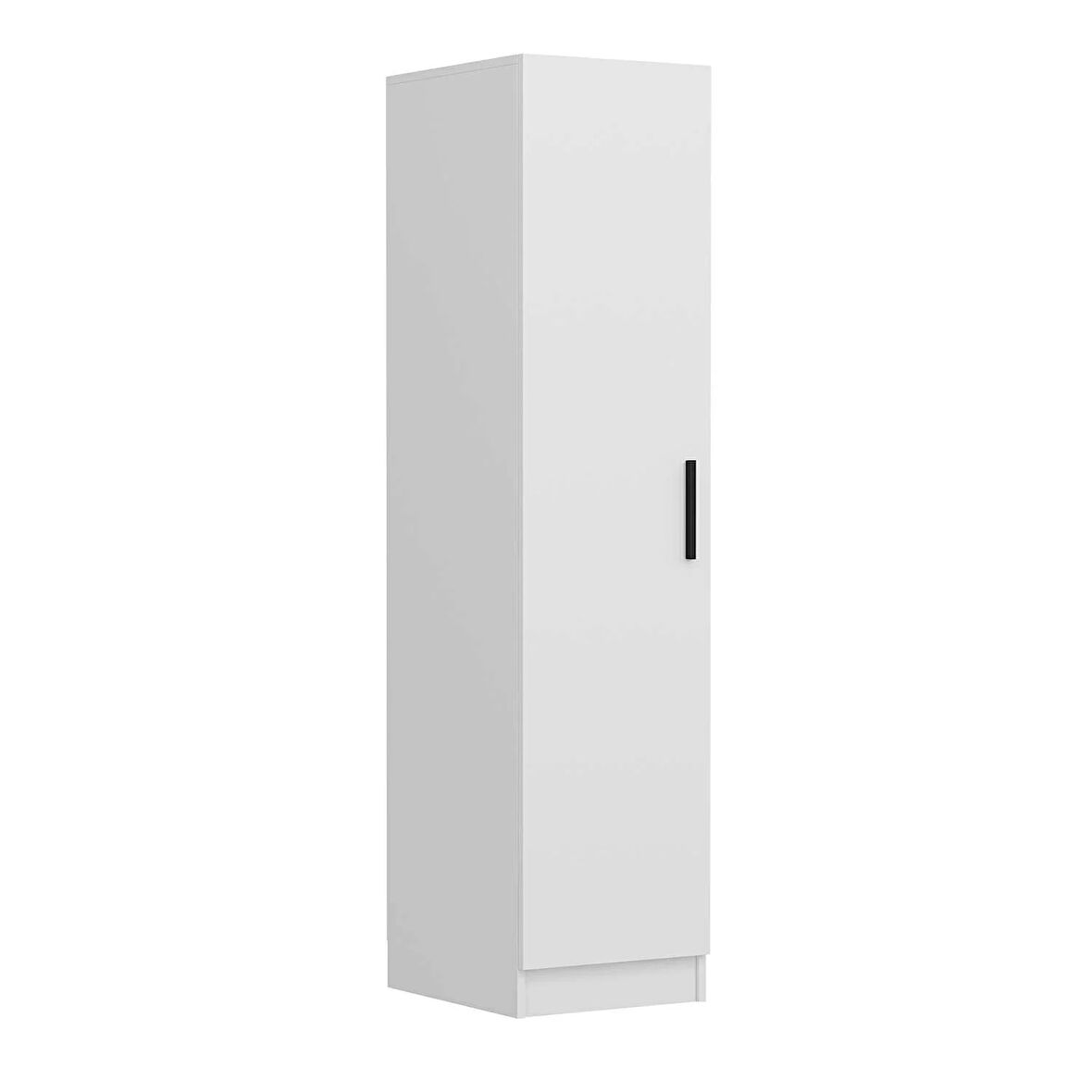 Minar Kale 1 Kapaklı Raflı Dolap Beyaz - Beyaz 190CM