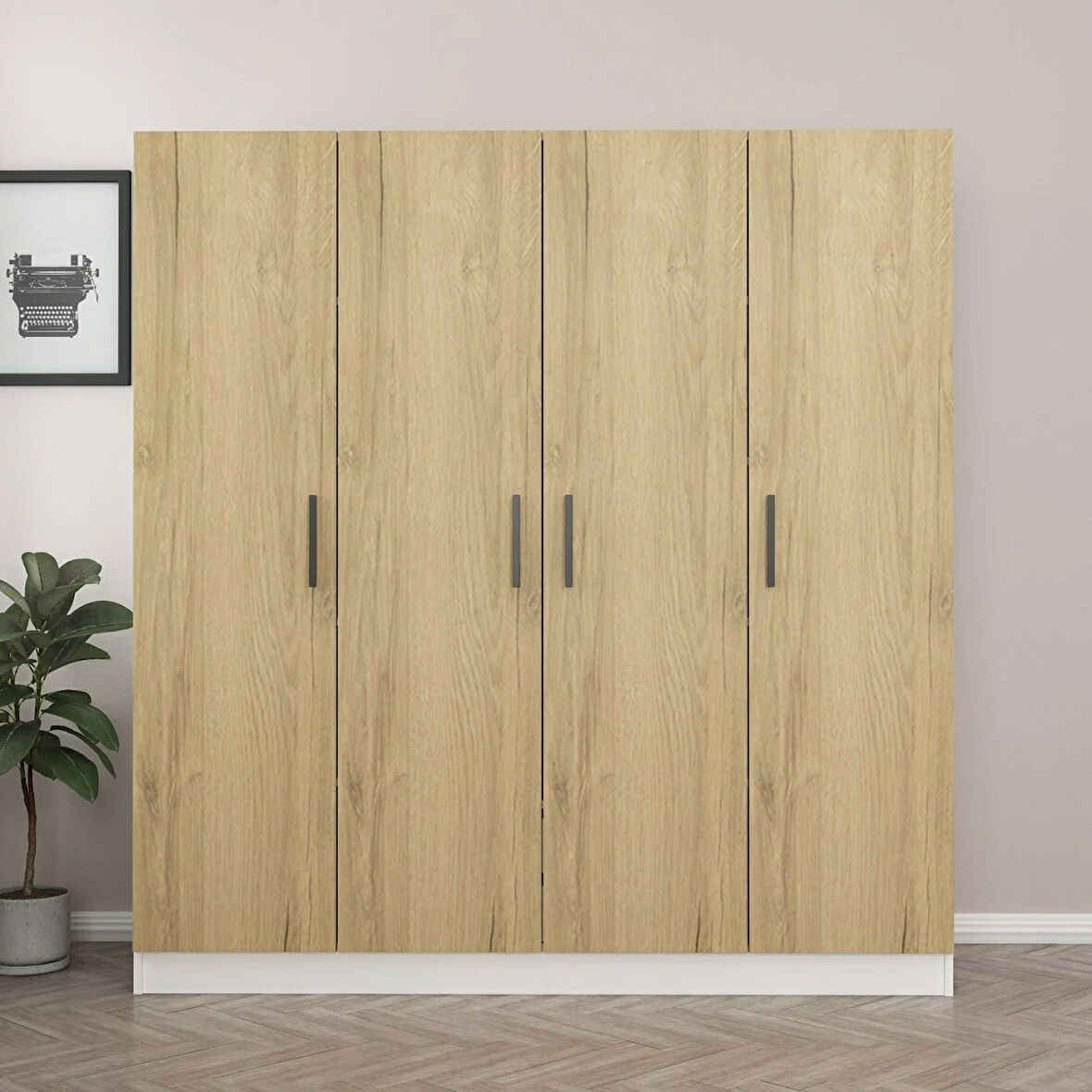 Kale 4 Kapaklı 2Ç Dolap - Pera Ceviz 190CM