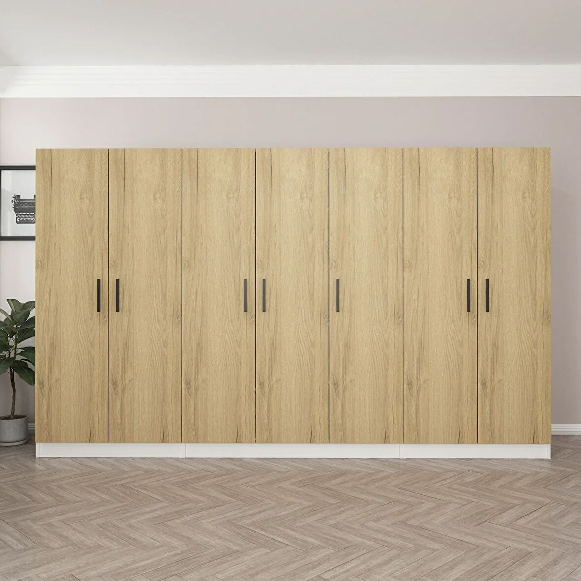 Kale 7 Kapaklı 2Ç Dolap - Pera Ceviz 190CM