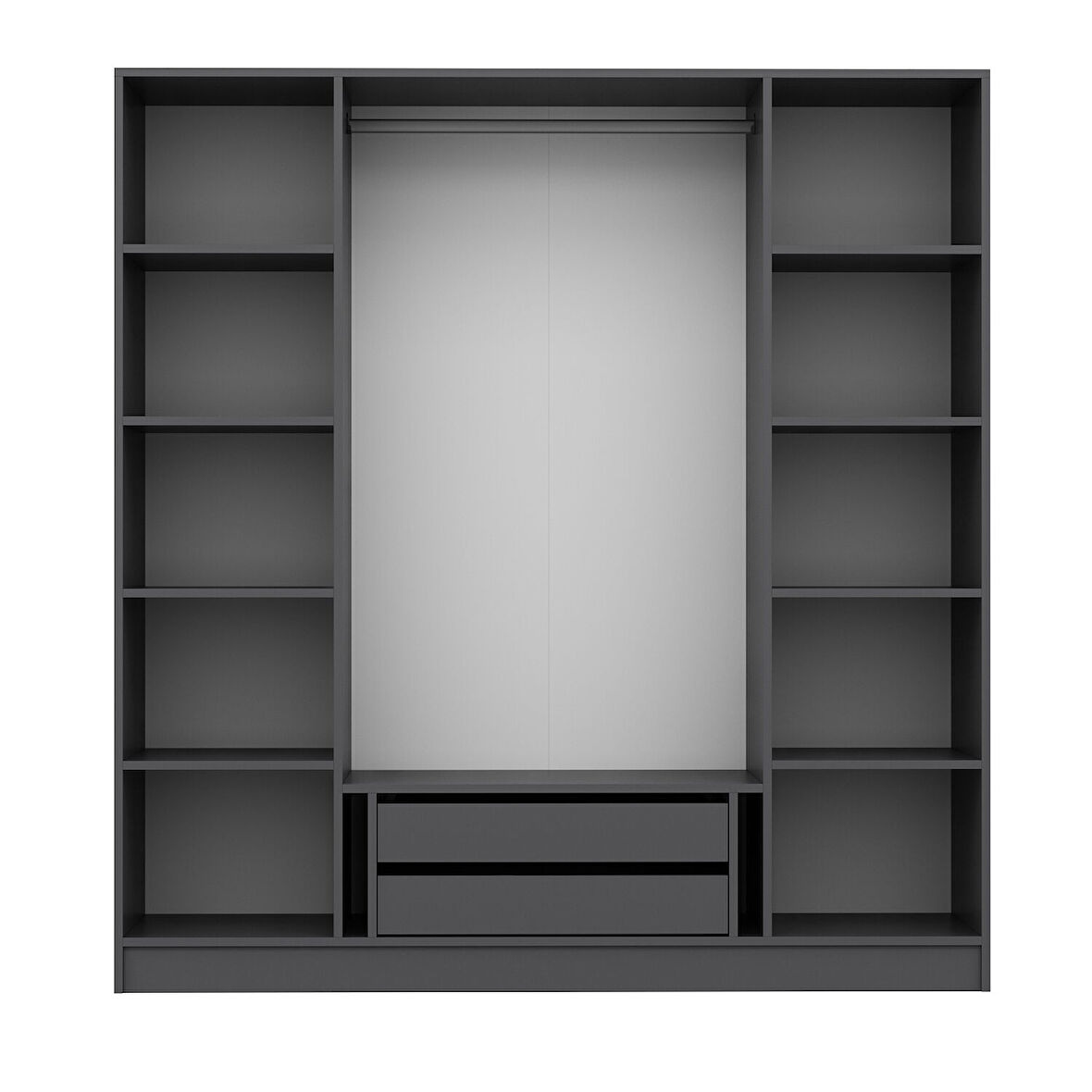 Minar Kale 180cm Giyinme Dolabı Antrasit - 190CM