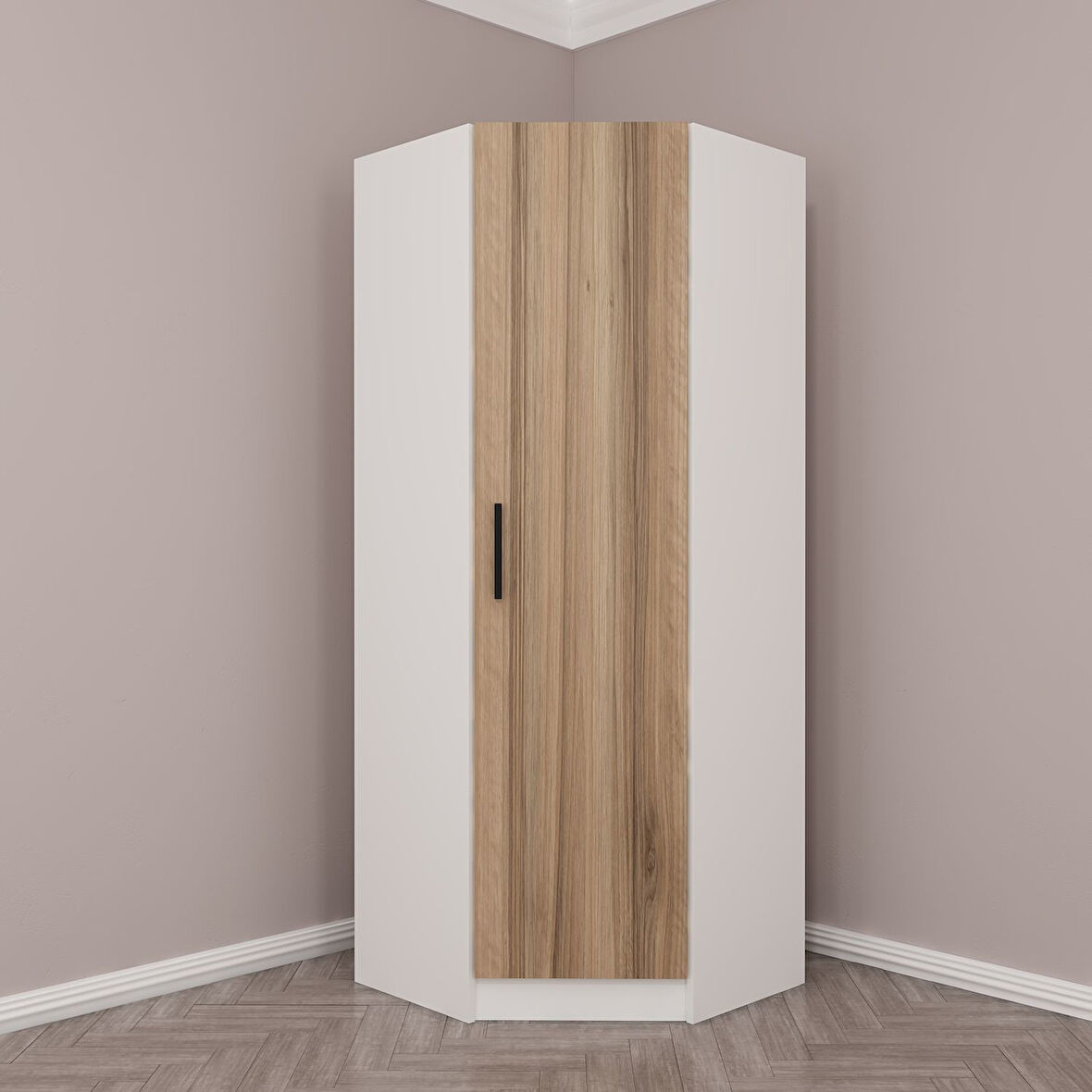 Kale Köşe Gövde Beyaz/Antrasit/Dore Beyaz/Dore - 210CM