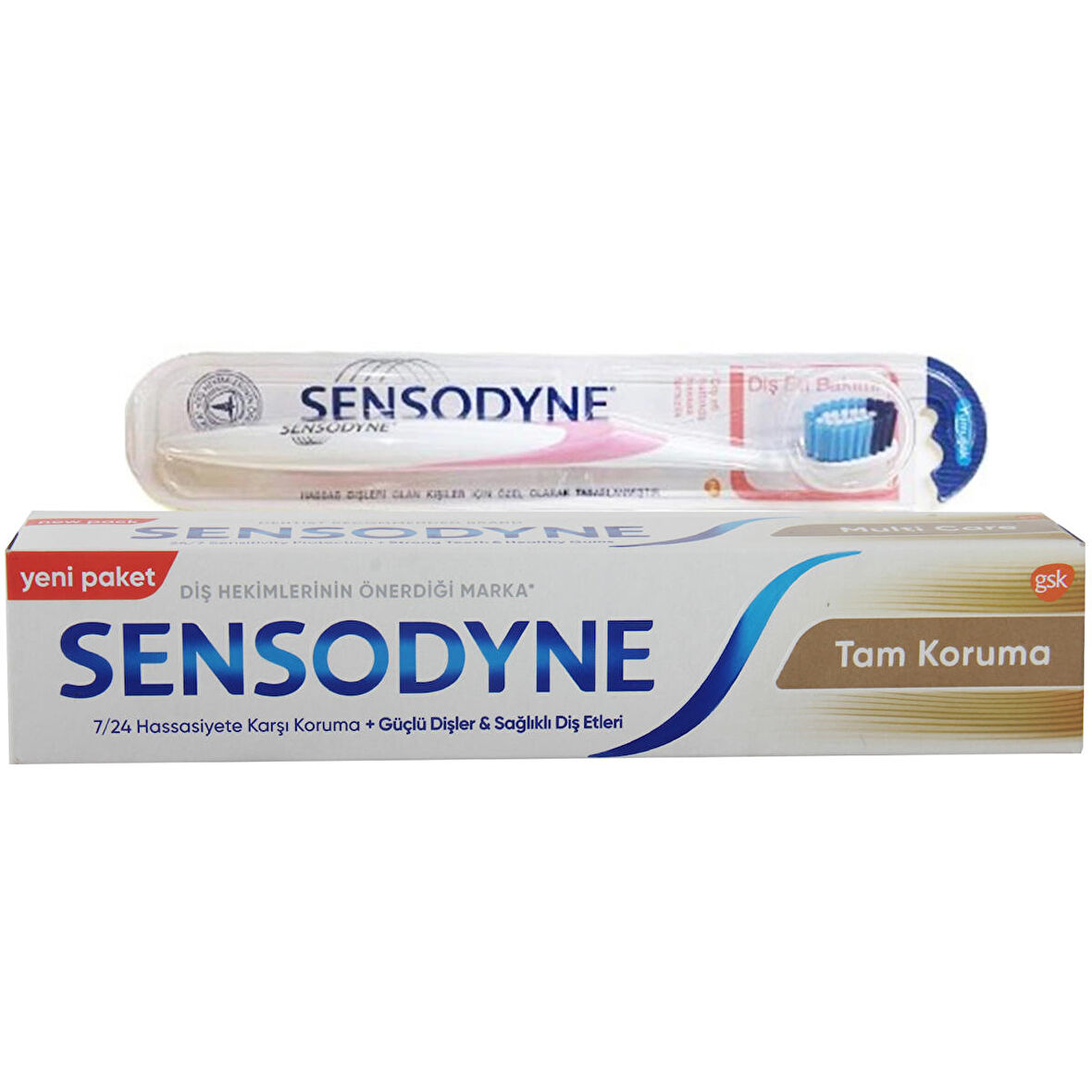 Sensodyne Tam Koruma Diş Macunu 75 ml + Diş Eti Bakımı Fırçası Yumuşak