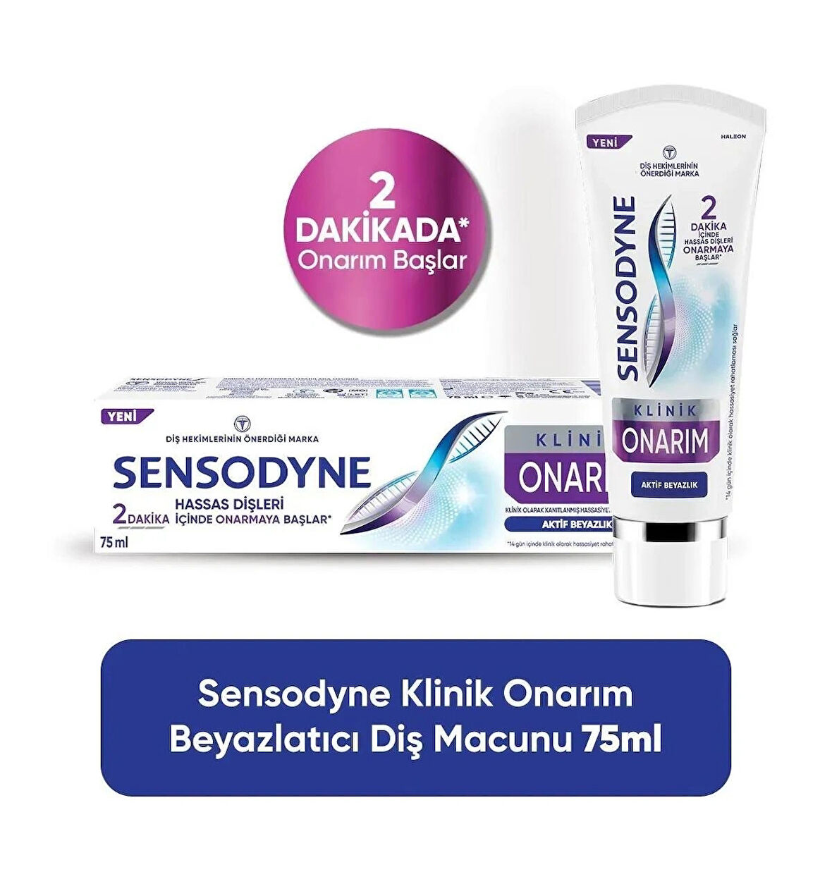 Sensodyne Klinik Onarım Aktif Beyazlık Diş Macunu 75 ml