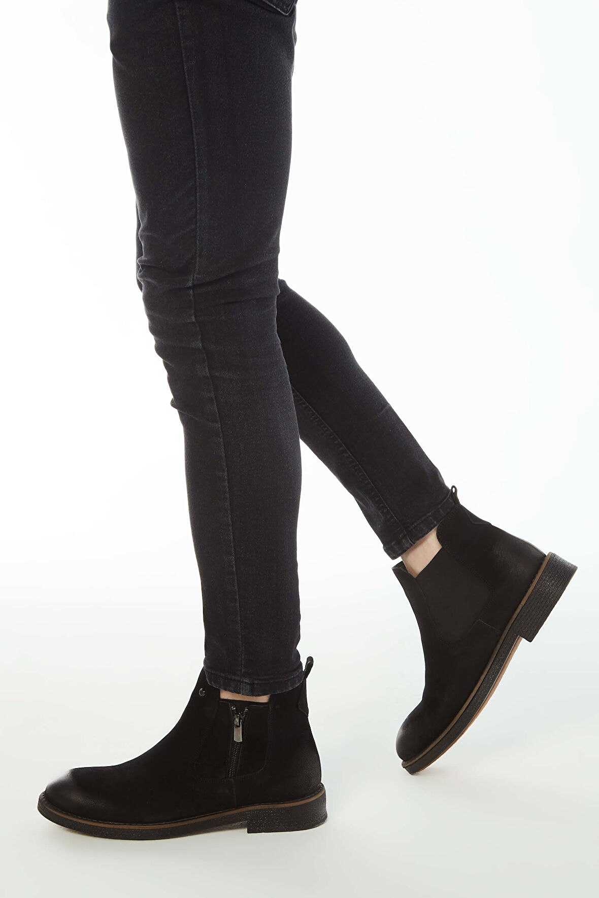 Tamer Tanca Erkek Hakiki Deri Siyah Nubuk Casual Bot 572 1727 B ERK BOT SIYAH NBK