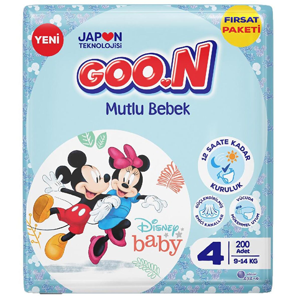 Goon Mutlu Bebek 4 Numara 200'lü Bel Bantlı Bez