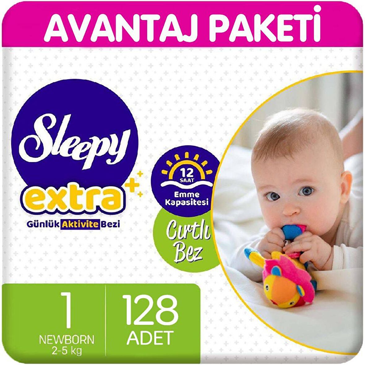 Sleepy Extra Günlük Aktivite Bezi 1 Beden 64X2 128'li
