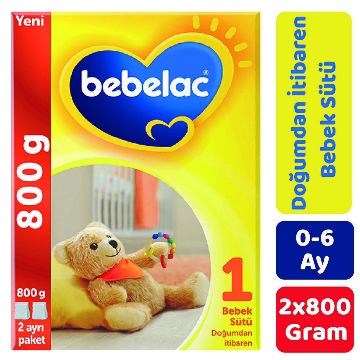 Bebelac 1 Bebek Sütü 800 gr 2'li Paket