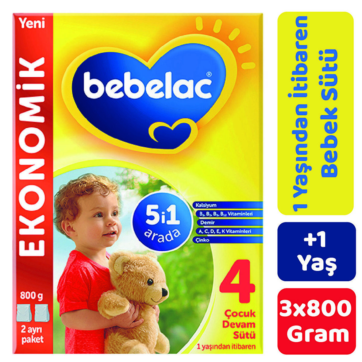 Bebelac 4 Devam Sütü 800 gr 3'lü Paket