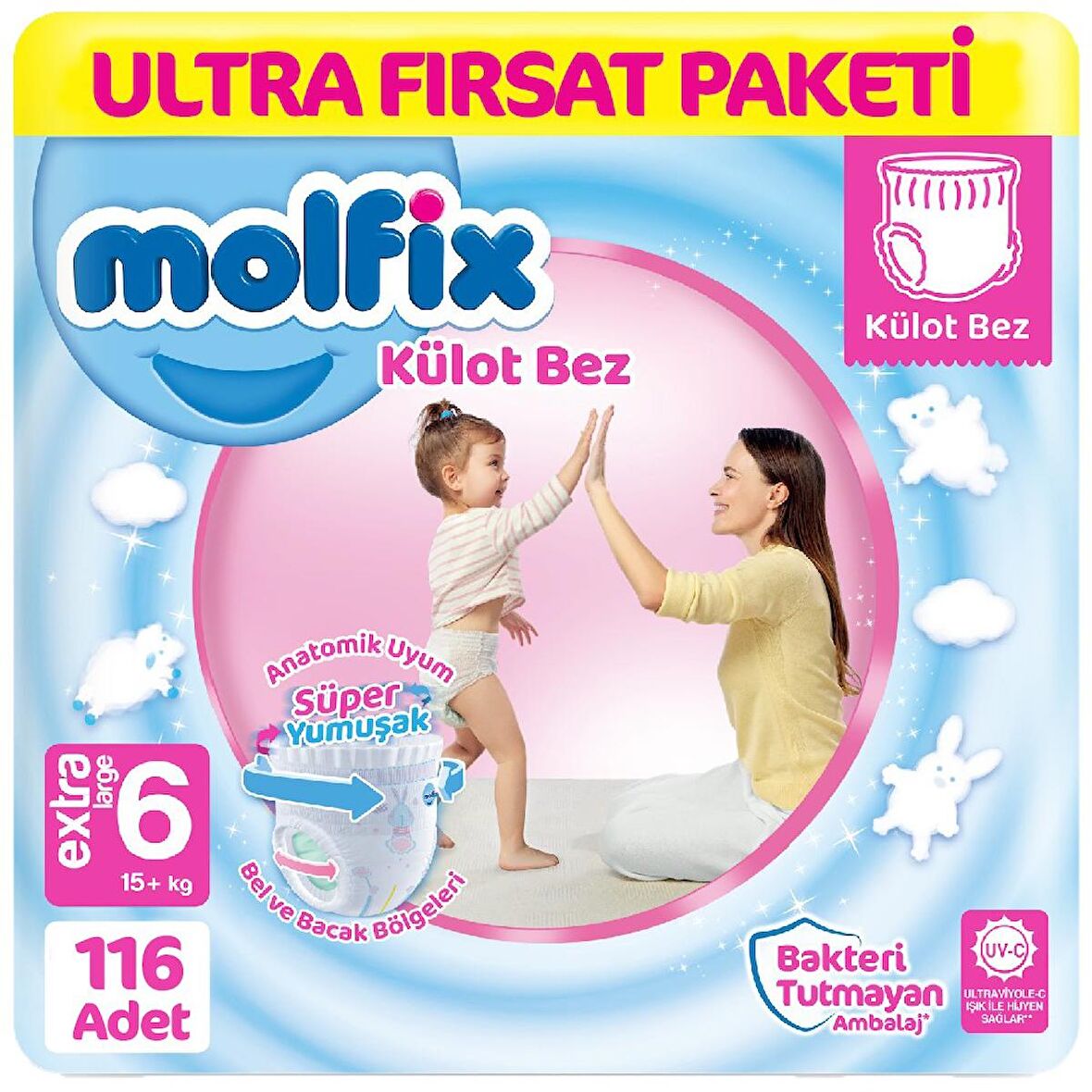 Molfix Külot Bebek Bezi 6 Beden Ultra Fırsat Paketi 58*2 116'lı