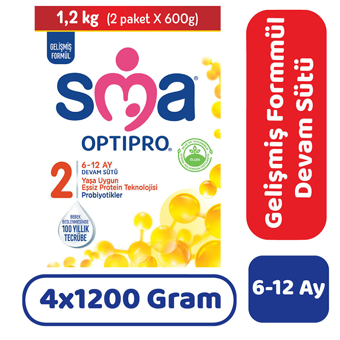 SMA Optipro 2 Devam Sütü 1200 gr 4 Adet