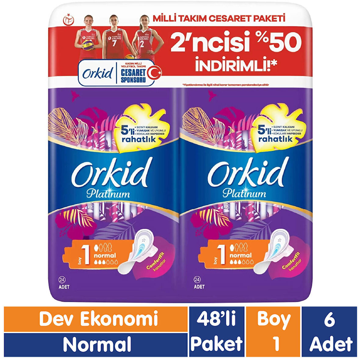 Orkid Platinum Normal Ped 48x6 288 Adet