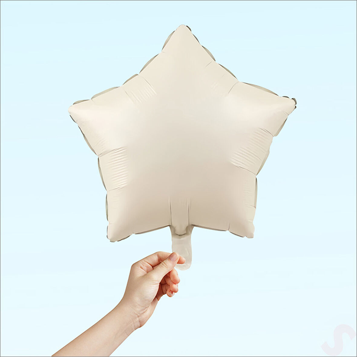 Yıldız Folyo Balon, 45cm - Krem