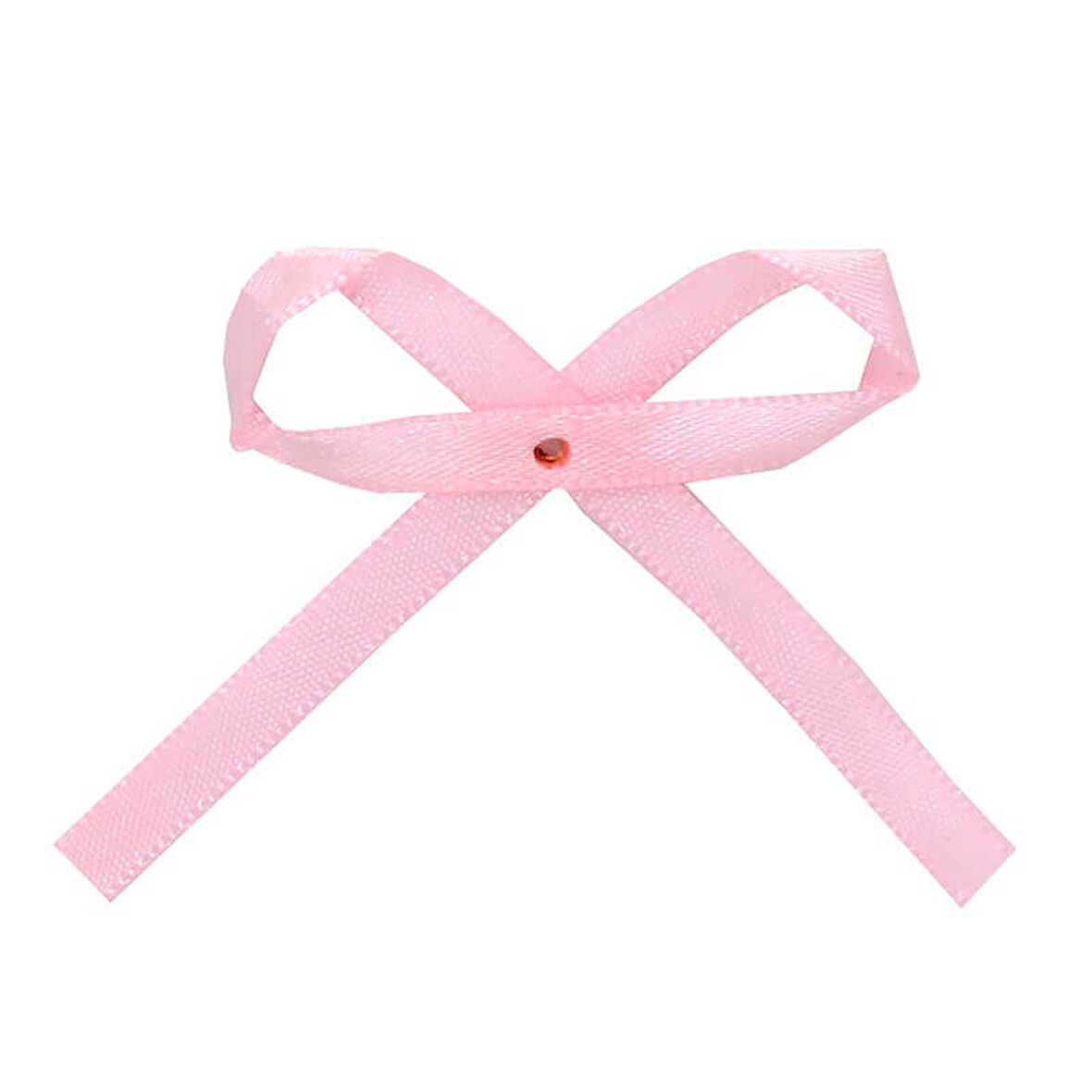 Saten Hazır Fiyonk, 6 x 6 cm - 25 Adet - Renk Seçenekli - PEMBE