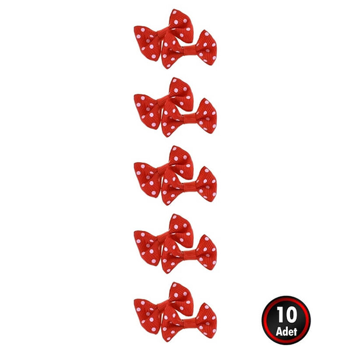 Grogren Papyon Fiyonk, 3 x 1,5 cm - 10 Adet - Renk Seçenekli - KIRMIZI