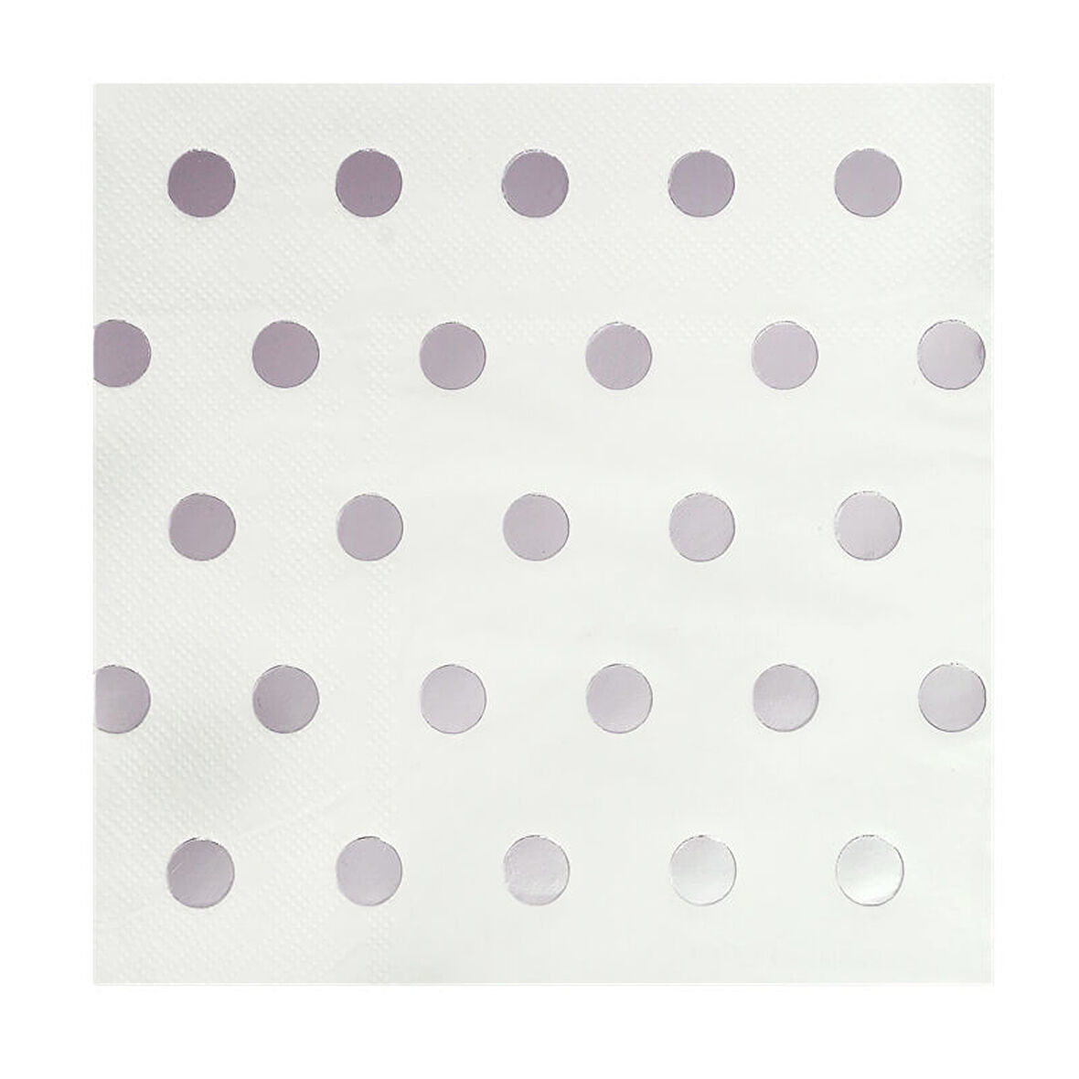 Varak Baskılı Puanlı Peçete, Gümüş - 33 x 33 cm - 10 Adet