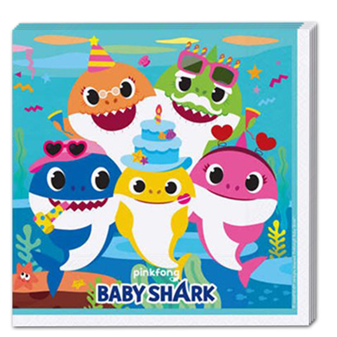 Baby Shark Peçete - 16 Adet