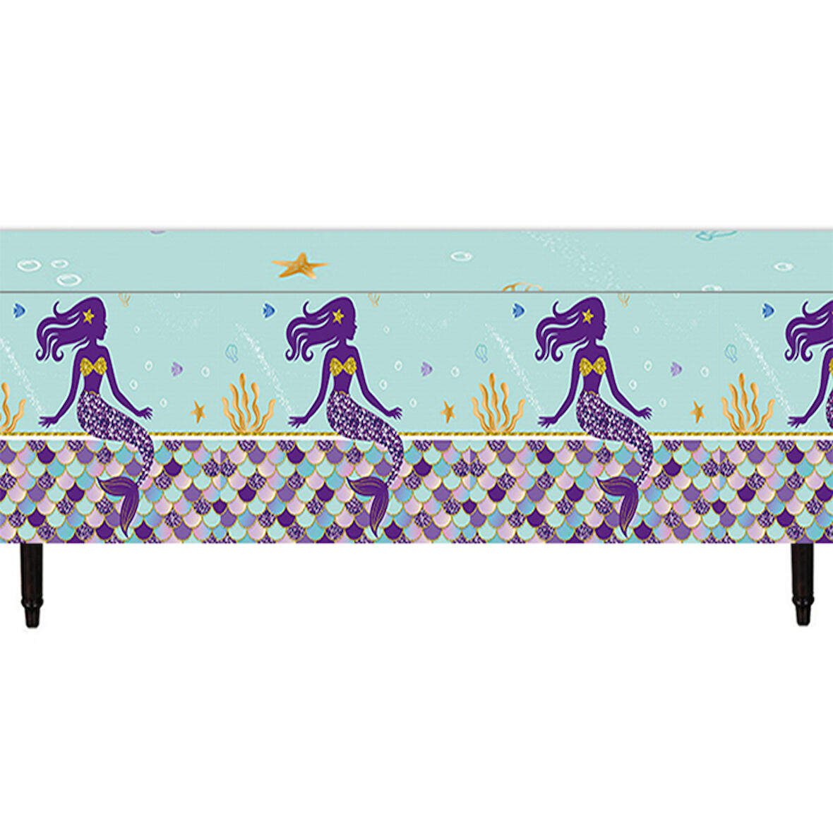 Pırıltılı Deniz Kızı Masa Örtüsü - 120cm x 180cm