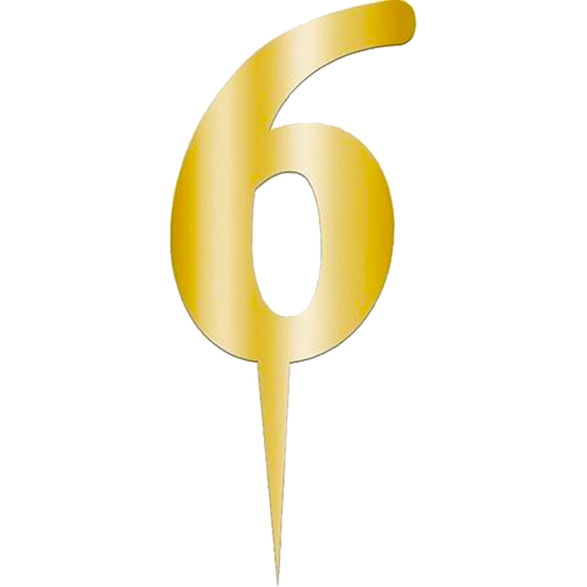 Pleksi Rakam Pasta Süsü, 12,5cm x 5cm - 1 Adet Altın 6
