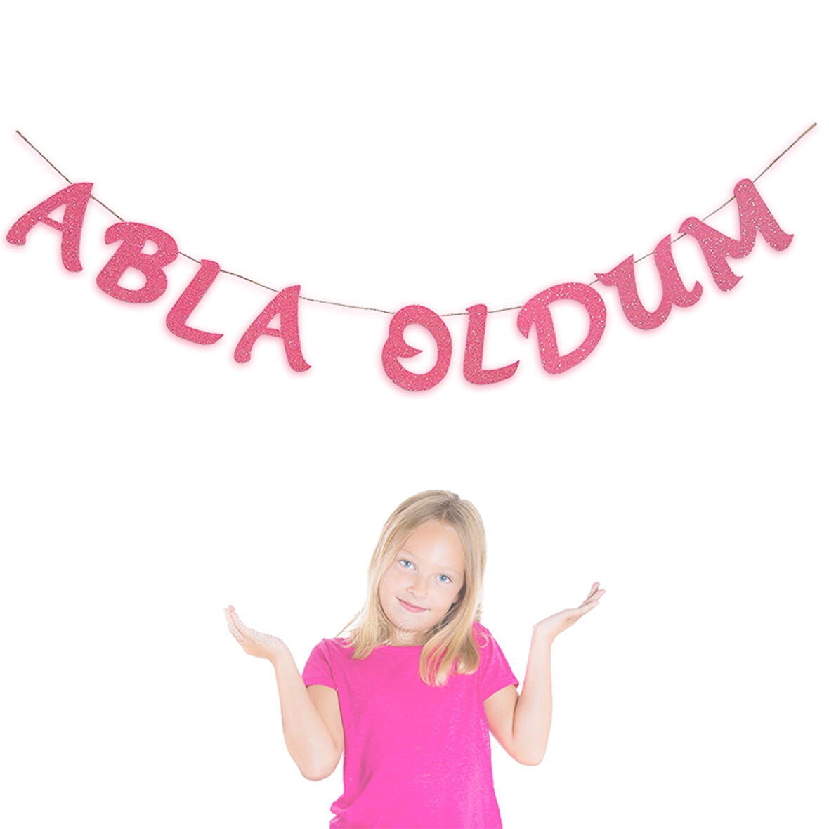Abla Oldum Simli Eva Uzar Yazı - 90 cm