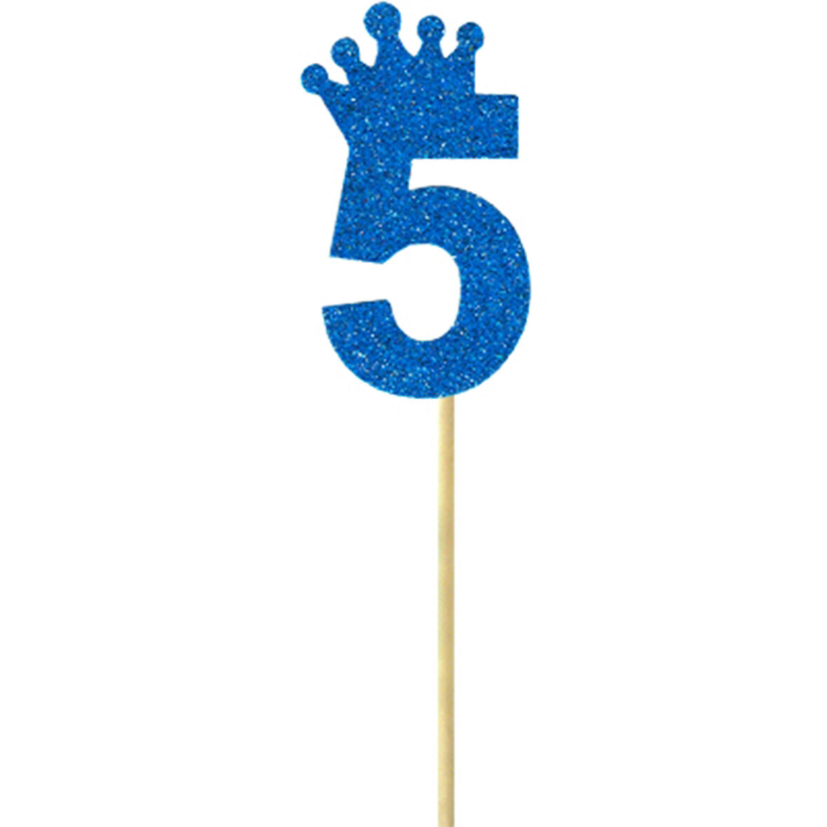 Eva Simli Rakam Pasta Süsü, 19cm x 7,5cm - 1 Adet Mavi 5