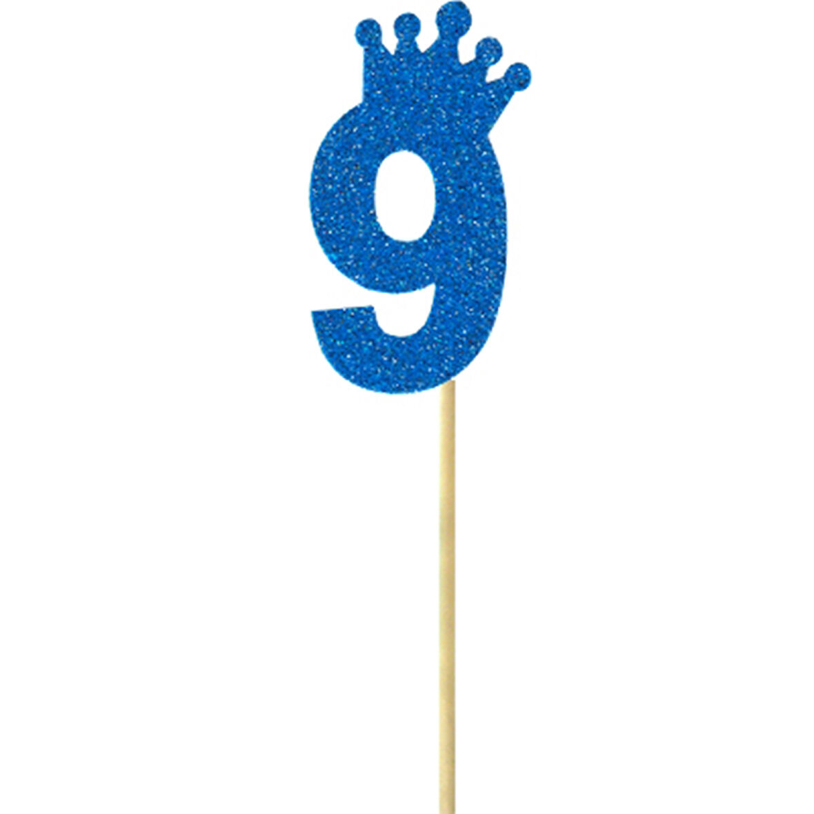 Eva Simli Rakam Pasta Süsü, 19cm x 7,5cm - 1 Adet Mavi 9