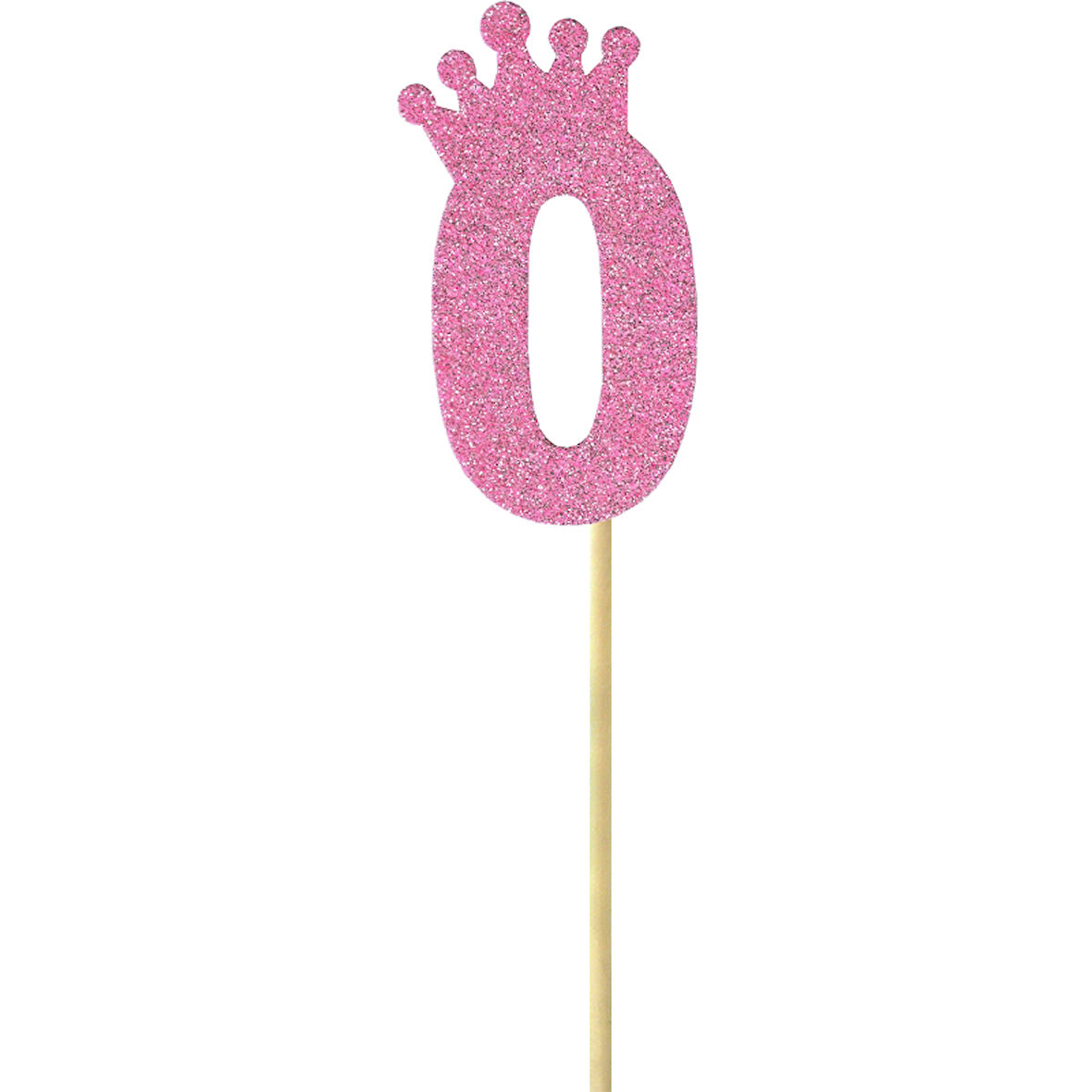 Eva Simli Rakam Pasta Süsü, 19cm x 7,5cm - 1 Adet Pembe 0