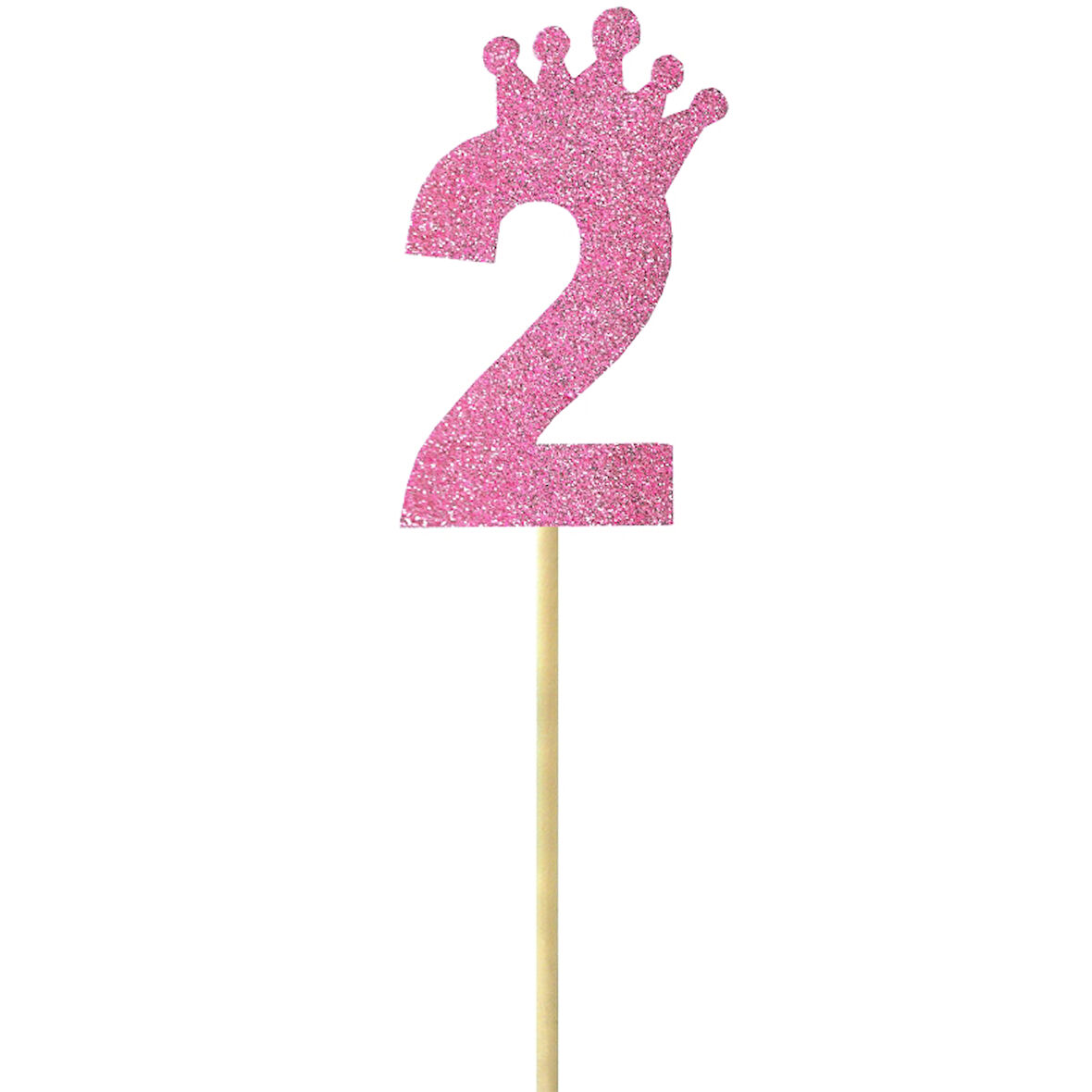 Eva Simli Rakam Pasta Süsü, 19cm x 7,5cm - 1 Adet Pembe 2