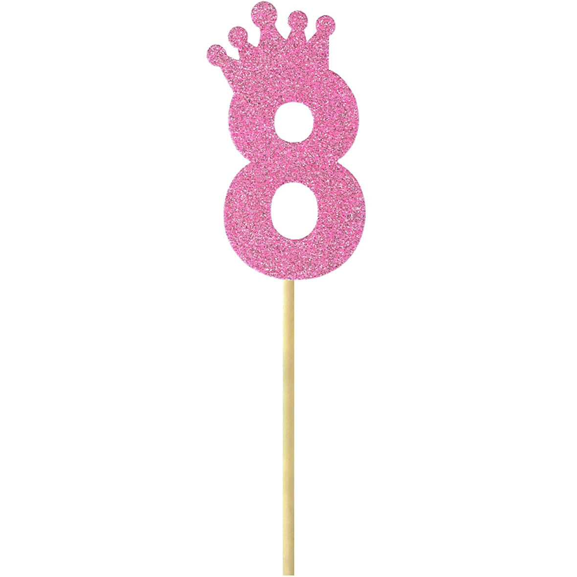 Eva Simli Rakam Pasta Süsü, 19cm x 7,5cm - 1 Adet Pembe 8