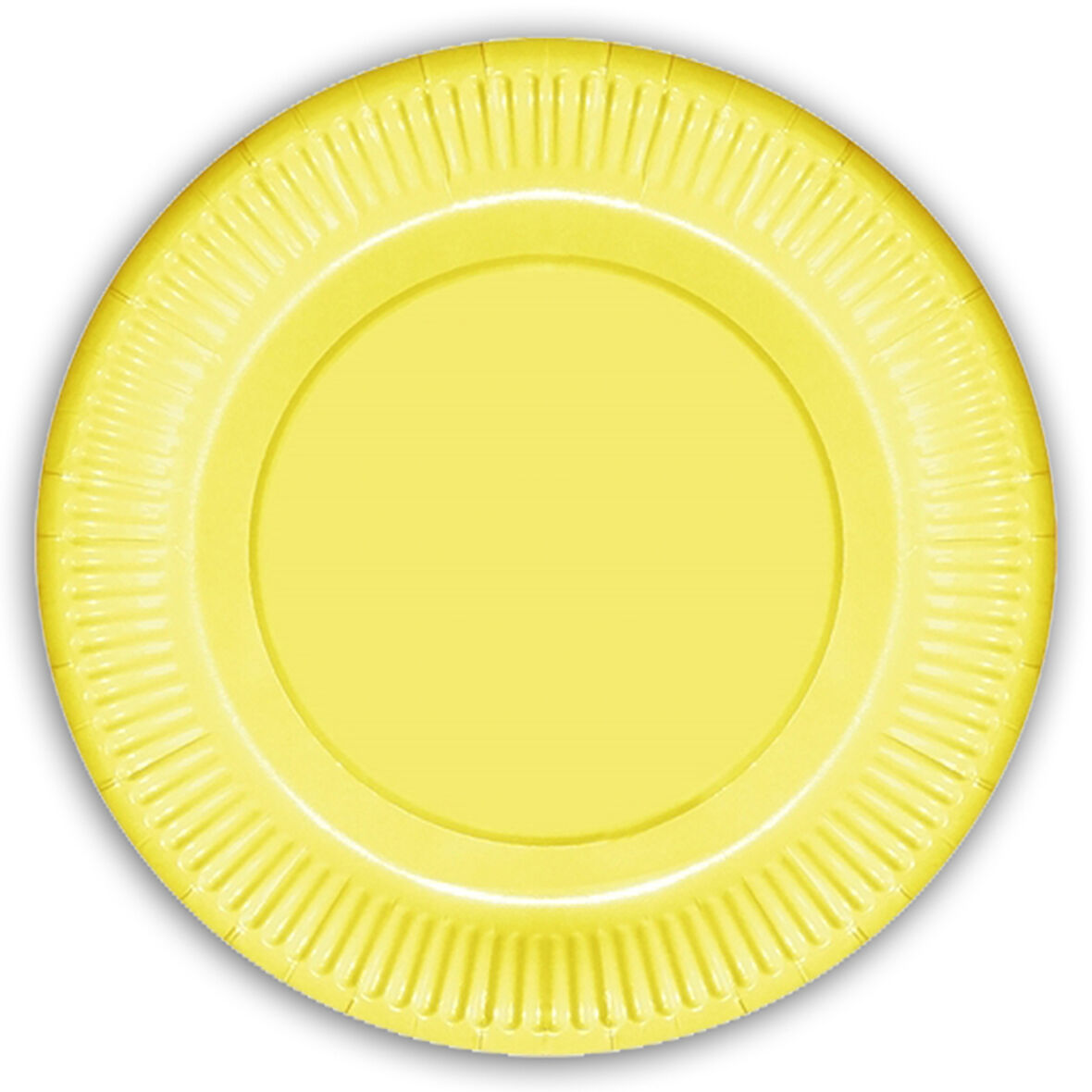 Makaron Karton Tabak, 23 cm x 8 Adet - Sarı