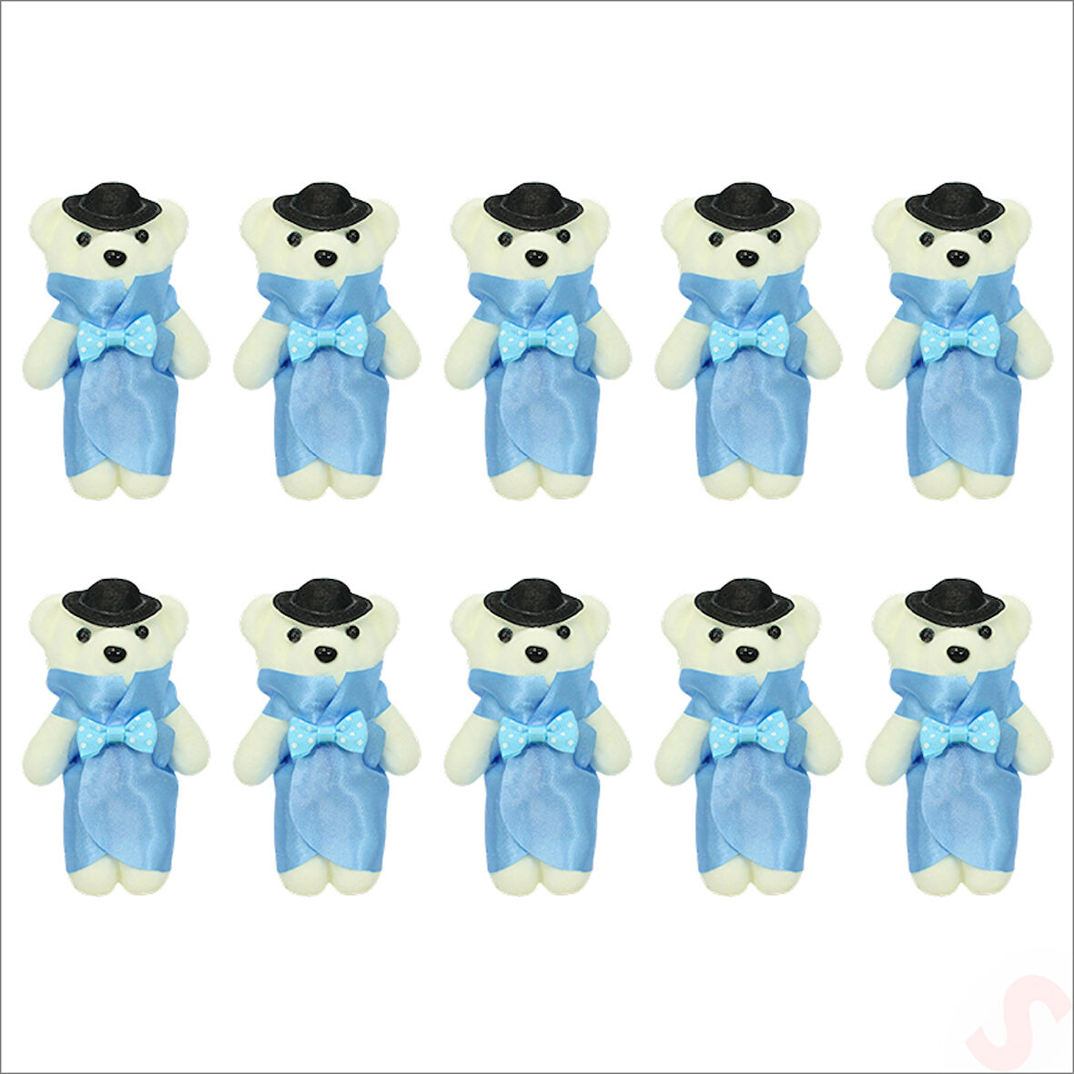 Minik Ayıcık SüS, 11cm x 6cm - Mavi - 10 Adet