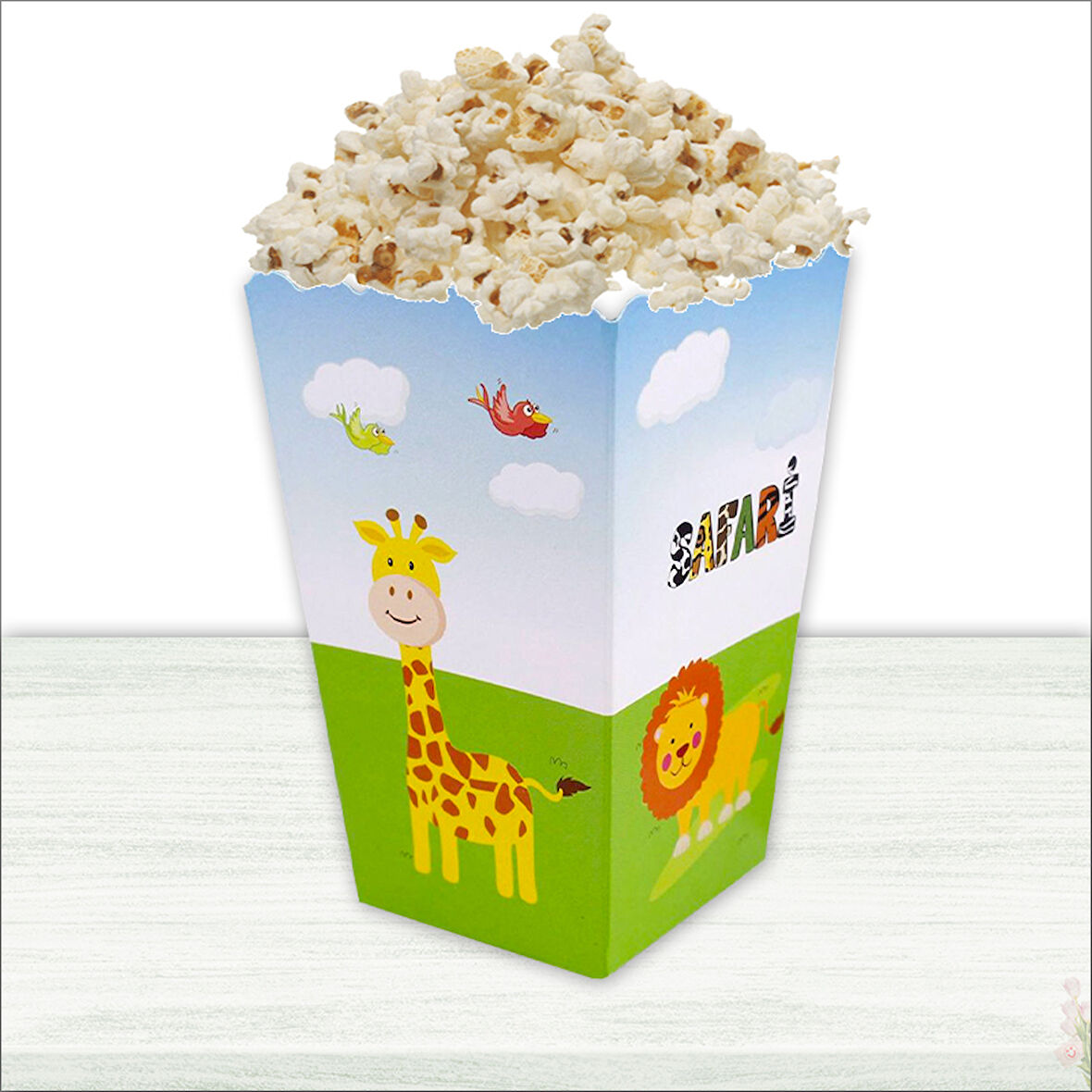 Safari Sevimli Hayvanlar Mısır Kutusu, 8 Adet